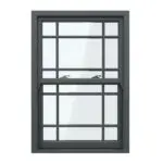 Aluminium Sliding Sash Window with Asymmetric Georgian Bars
