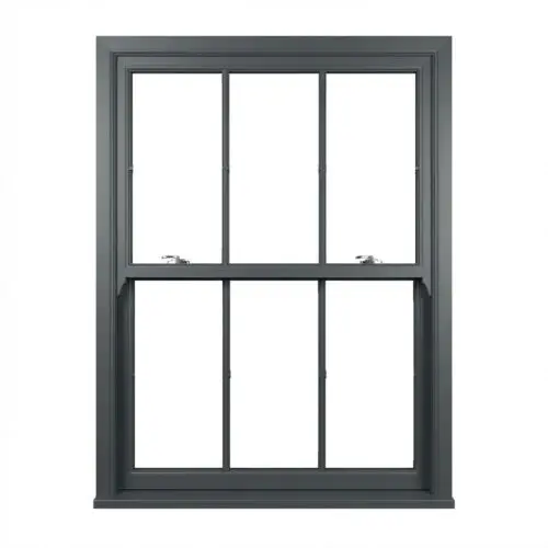 Aluminium Sliding Sash Window with Double Vertical Bars