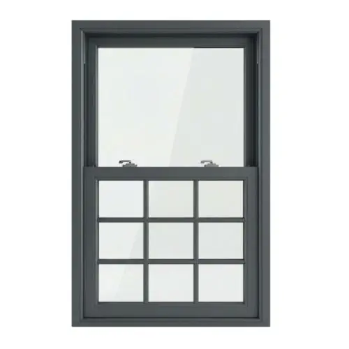Aluminium Sliding Sash Window with Georgian Bottom Panel