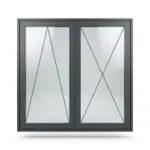 Aluminium Double Flush Casement Style 4 - Image 2
