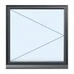 Aluminium Single Flush Casement Style 2 - Image 4