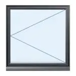 Aluminium Single Flush Casement Style 2 - Image 3