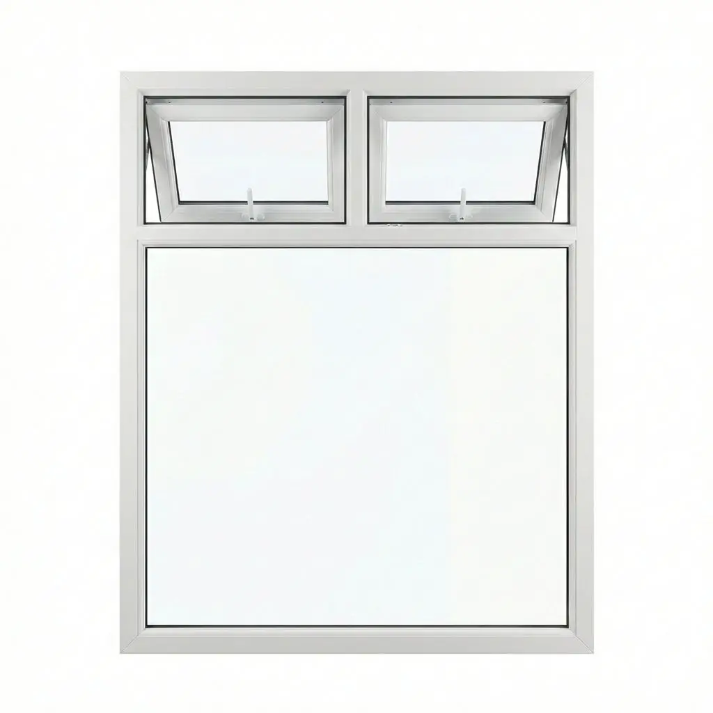 uPVC-Casement-Window-with-Twin-Top-Hung-Vents.jpg Single Casement Style 12 - Image 1