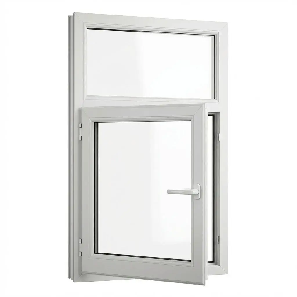 uPVC-Side-Hung-Casement-Window-with-Fixed-Top-Light.jpg Single Casement Style 3 - Image 1