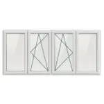 UPVC Four Panel Tilt & Turn Style 2