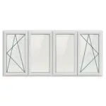 UPVC Four Panel Tilt & Turn Style 1