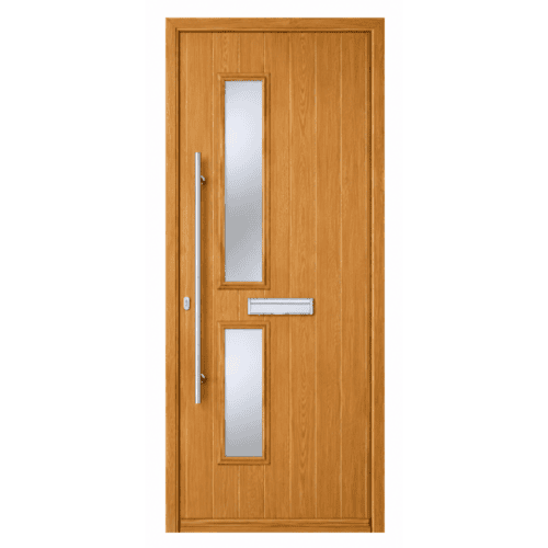 Twin Square Glazed Composite Front Door
