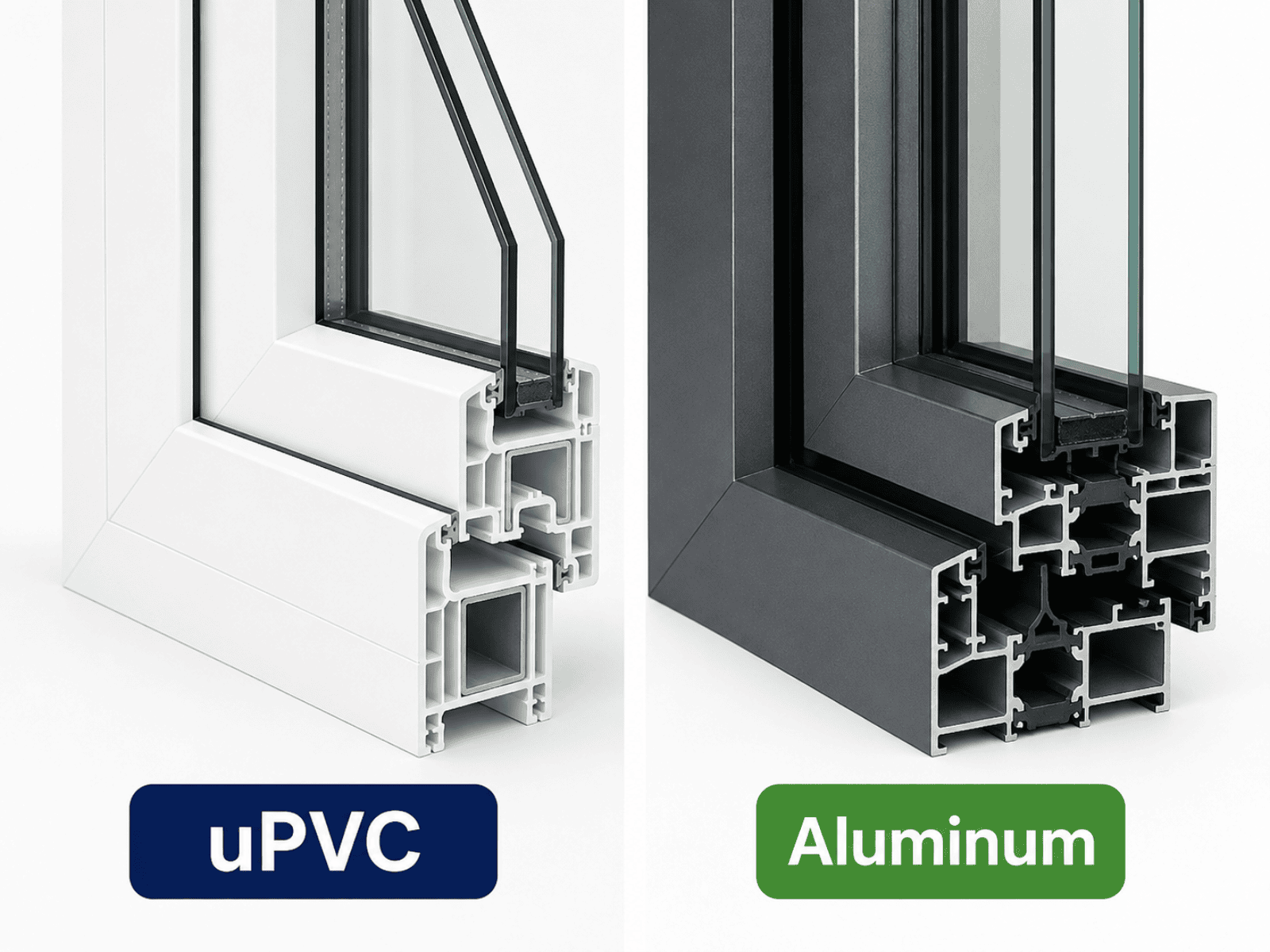 uPVC vs aluminum window frames