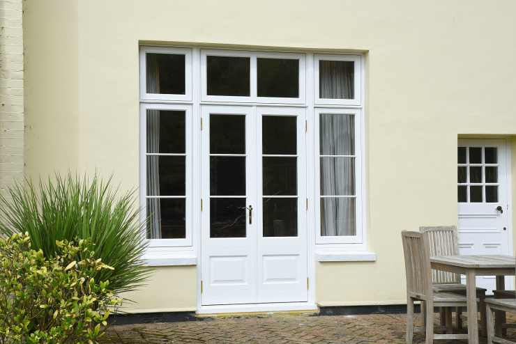 Surrey-Double-Glazed-Timber-French-Doors Bespoke Design & Manufacturing