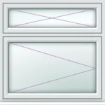 Single uPVC Flush Casement Window Style 10