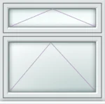 Single uPVC Flush Casement Window Style 8