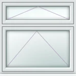 Single uPVC Flush Casement Window Style 8