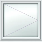 Single uPVC Flush Casement Window style 4