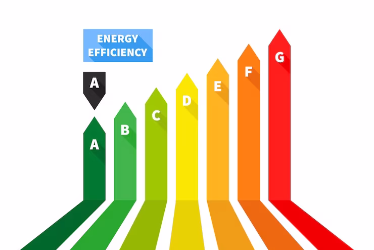 energy-rating-graph-with-arrows-energy-efficiency-rating-chart-vector-illustration_307824-388 Energy Efficient Solutions